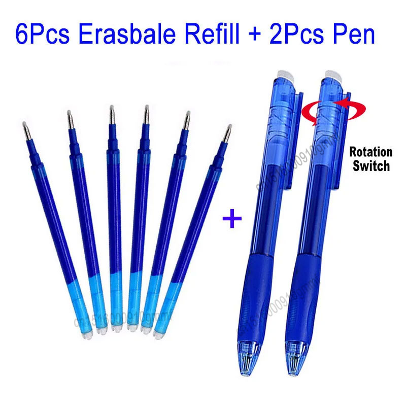 Gel Ink Pen Set - Recharge de stylo Gel effaçable 6