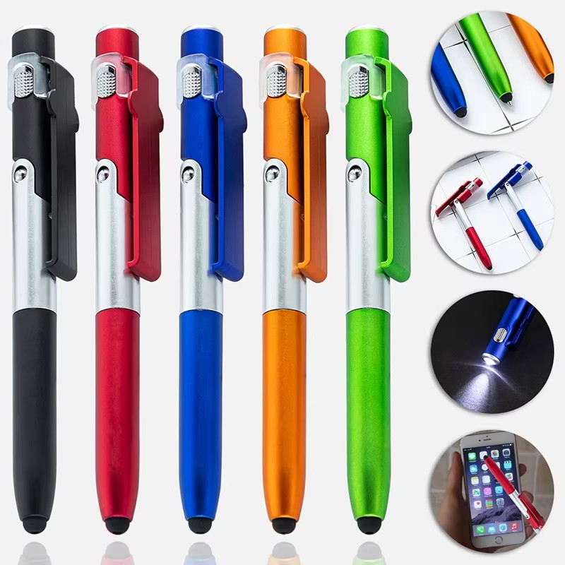 Stationery Supply - Stylo multifonction 4-en-1 : lampe pliable,