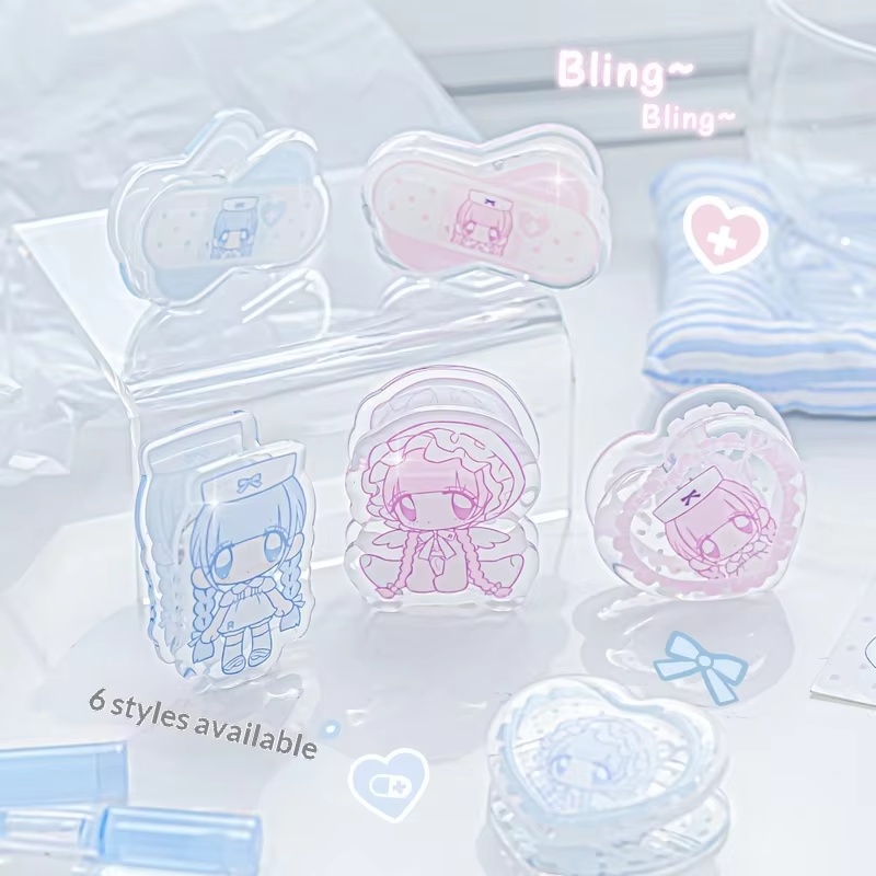 Binder Clip Assorted - Pince à documents en acrylique Rosyposy