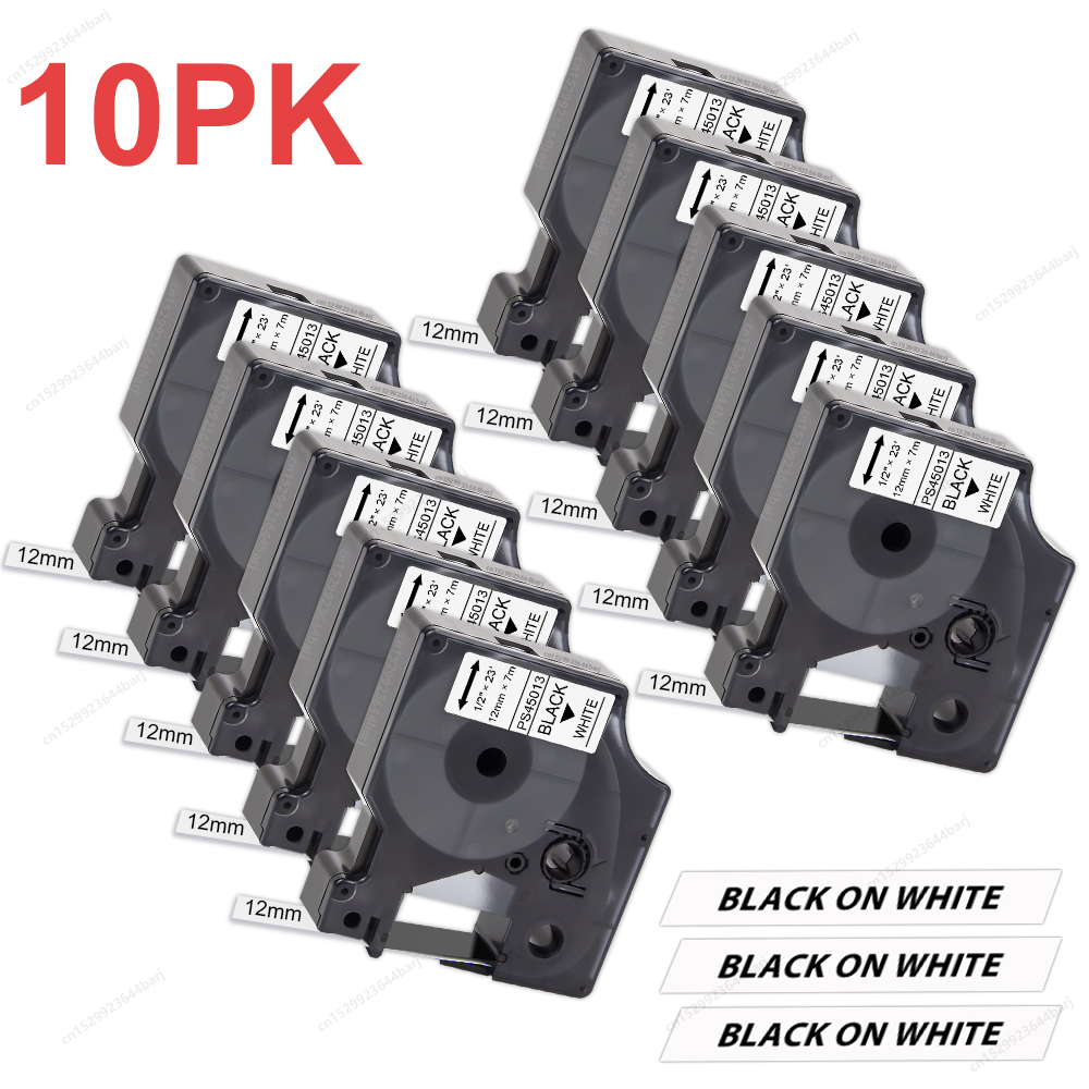 Label Printer Tape - 2 ~ 10PK Dymo D1 ruban