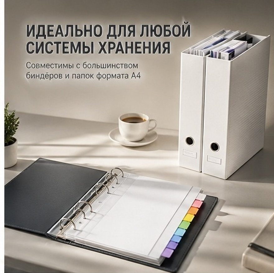 Index Tab Divider - 8 feuilles de séparateurs pour agenda