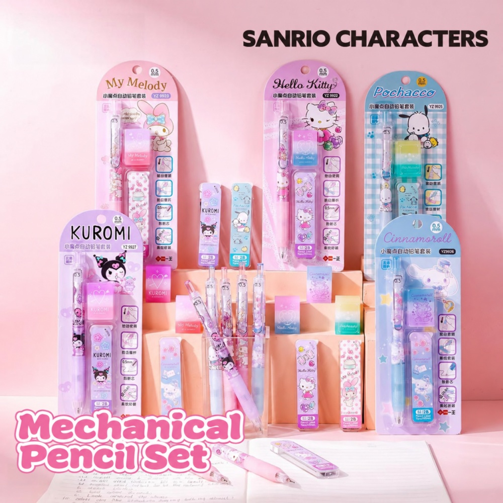Mechanical Pencil Lead - Ensemble de crayons mécaniques Sanrio authentiques,