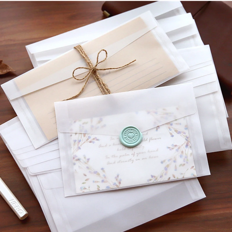 Letter Envelope Kraft - Enveloppe translucide en papier acide sulfurique
