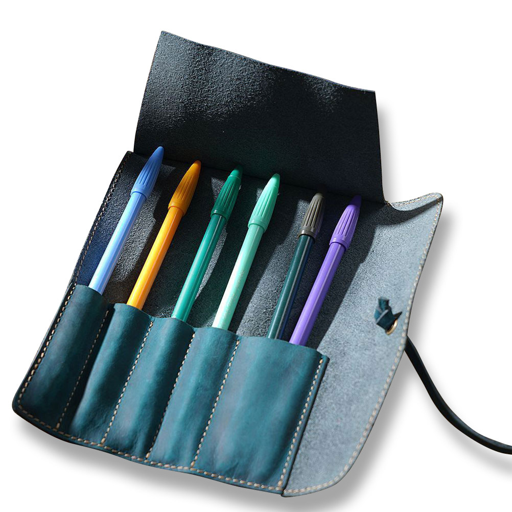 Étui à stylos vintage bleu, fa - Pen Pouch Roll avis et prix