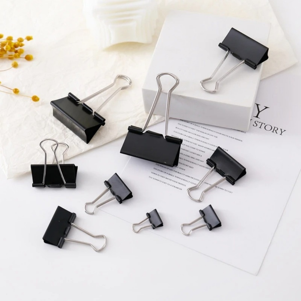 Clips de reliure noirs, clips  - Binder Clip Assorted avis et prix