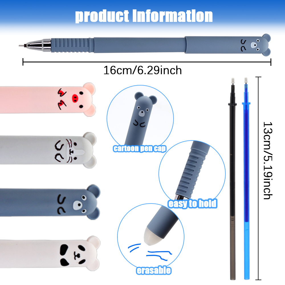 Lot de 12 stylos gel effaçable - Gel Ink Pen Set avis et prix