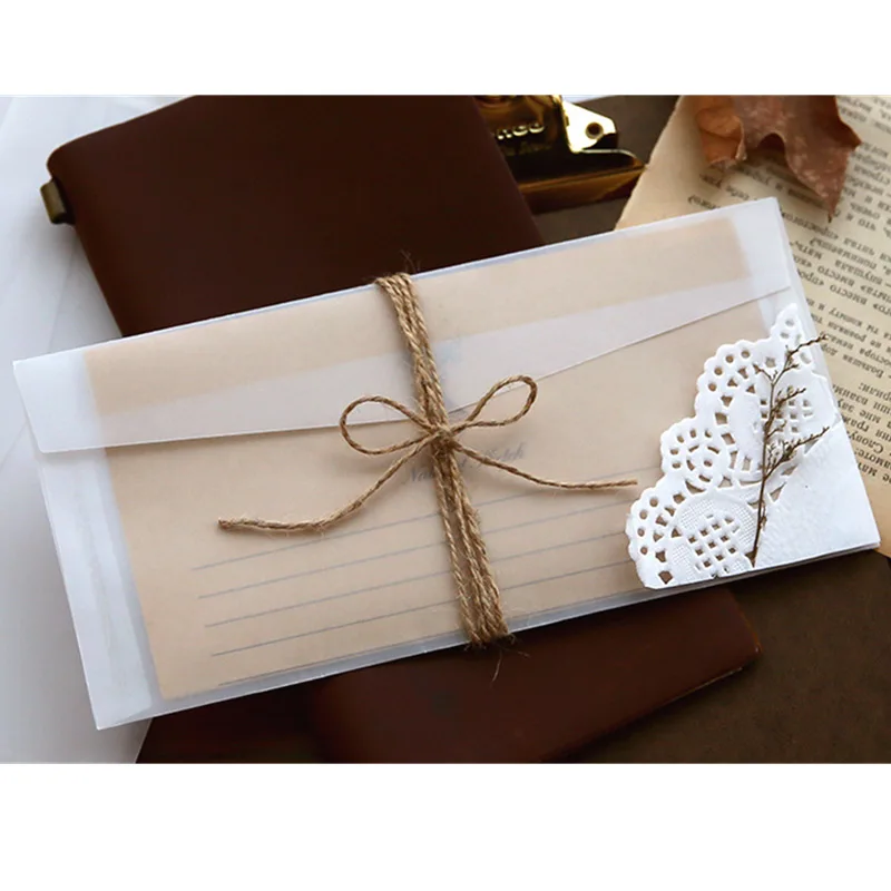 Enveloppe translucide en papie - Letter Envelope Kraft avis et prix