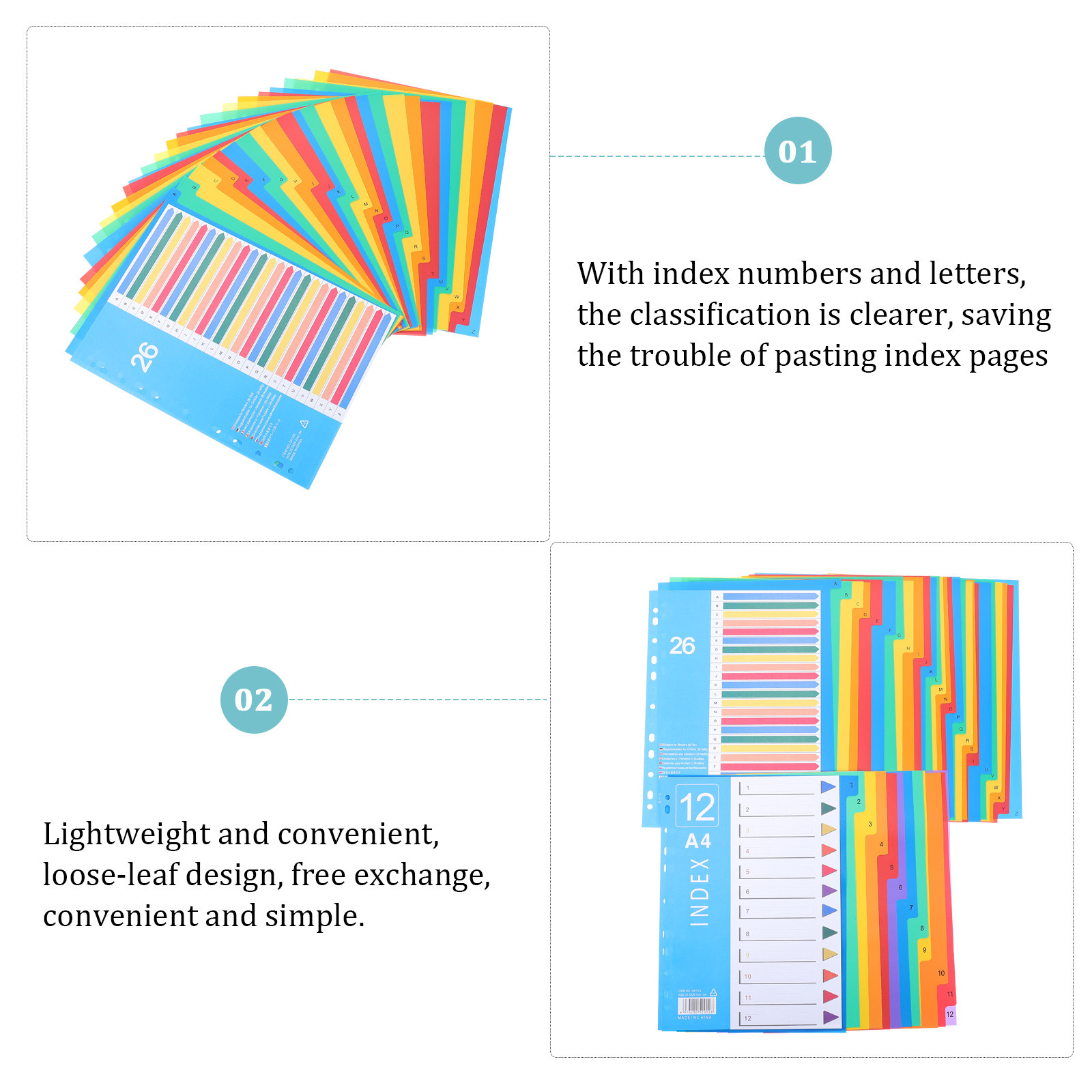 38 intercalaires en plastique  - Index Tab Divider avis et prix