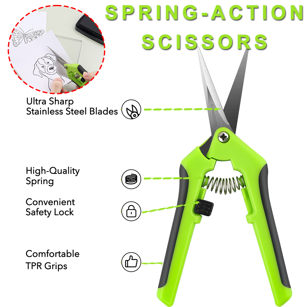 Ciseaux ergonomiques à ressort - Scissors Stainless Craft avis et prix