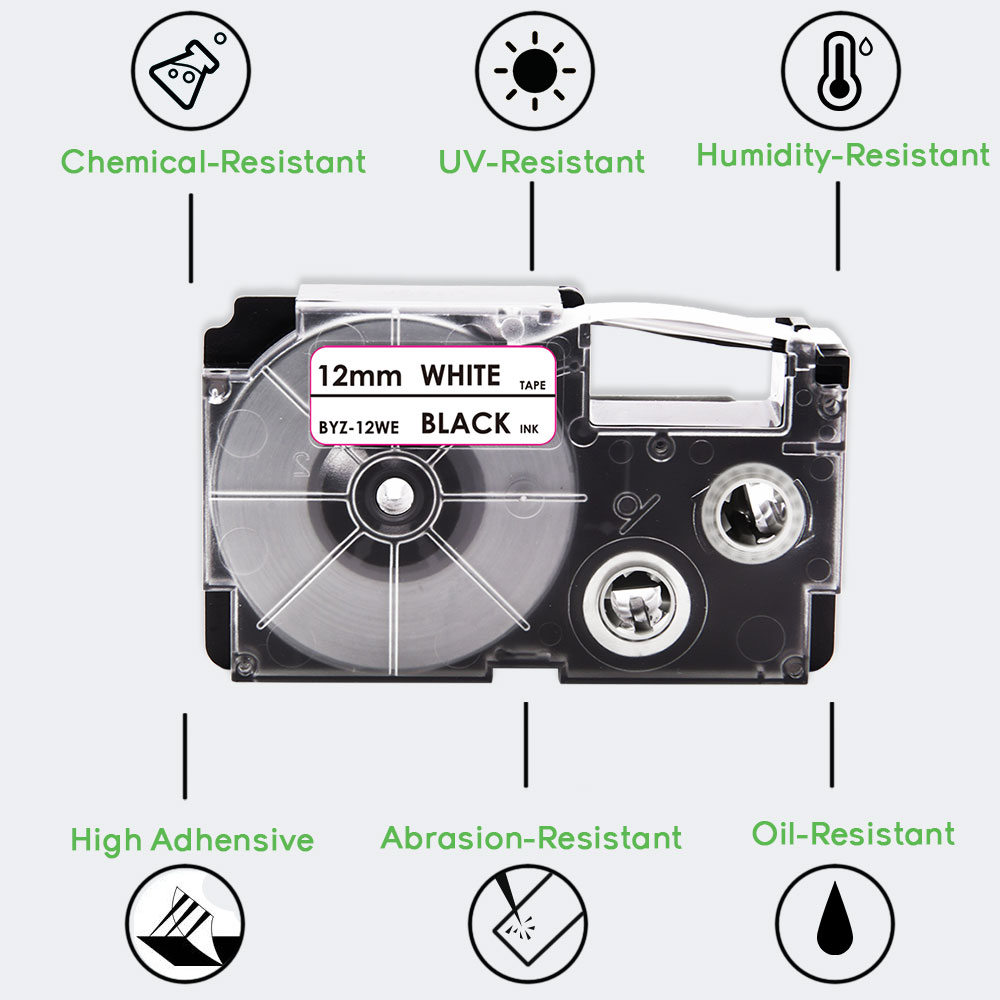 2/5 pièces XR12WE XR9WE ruban  - Label Printer Tape avis et prix